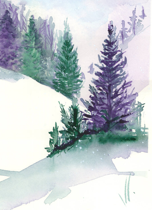 Pareja de paisajes navideños. Original disponible · pieza única.