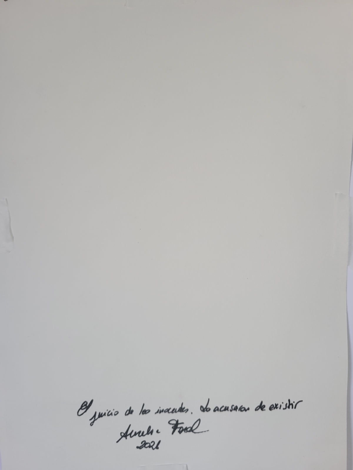 El juicio de los inocentes. Lo acusaron de existir. Original.