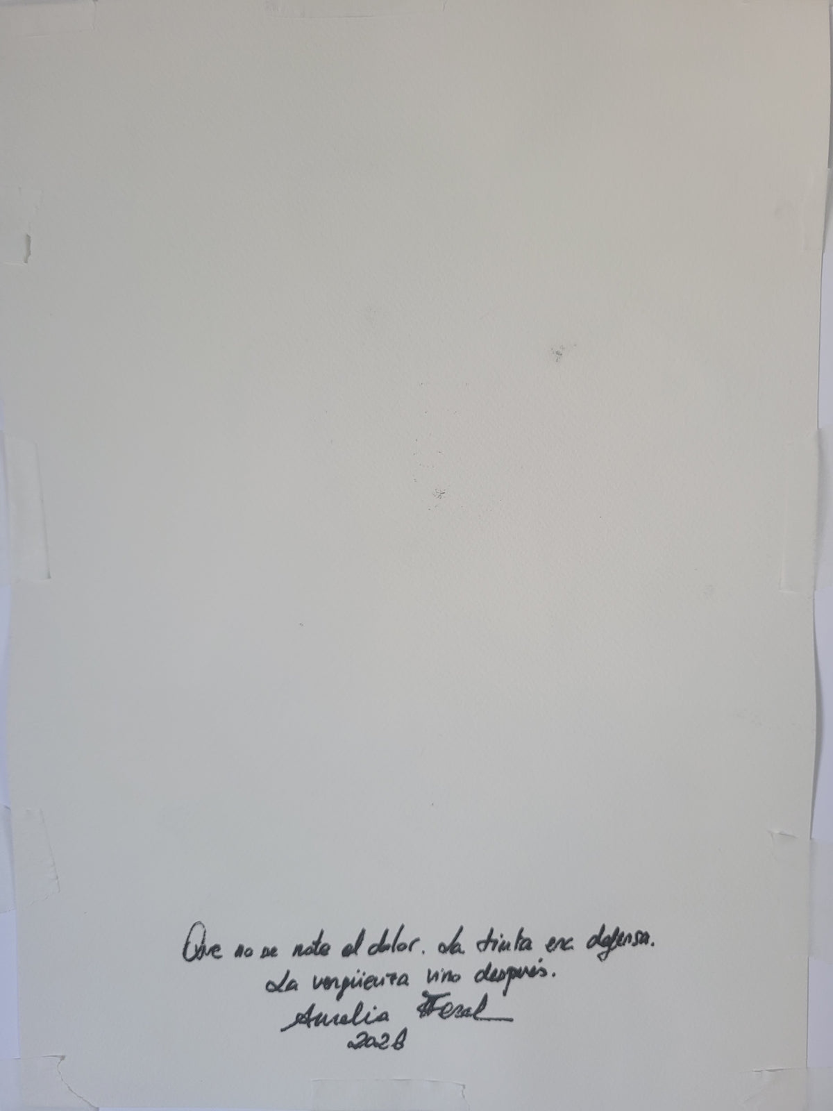 Que no se note el dolor. La tinta era defensa. La vergüenza vino después. Original