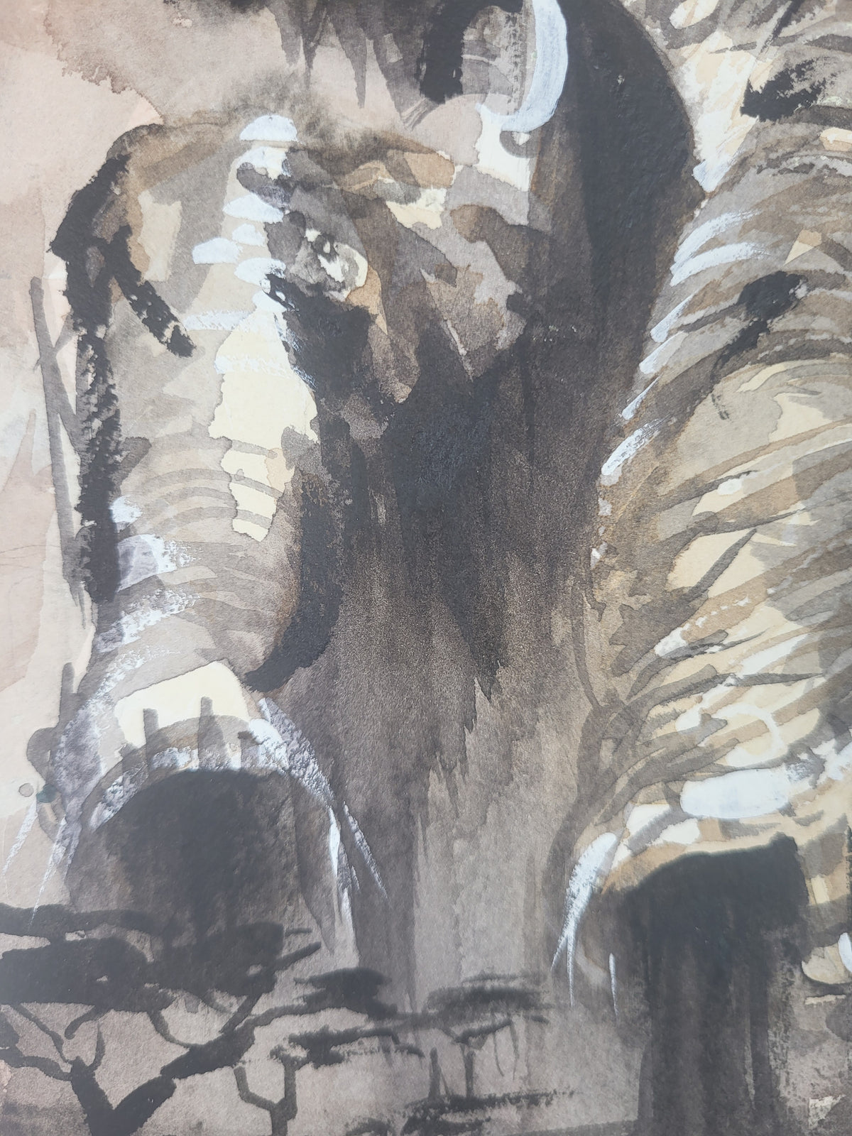 Elefante. No te persigue. Por eso no puedes huir. Original.