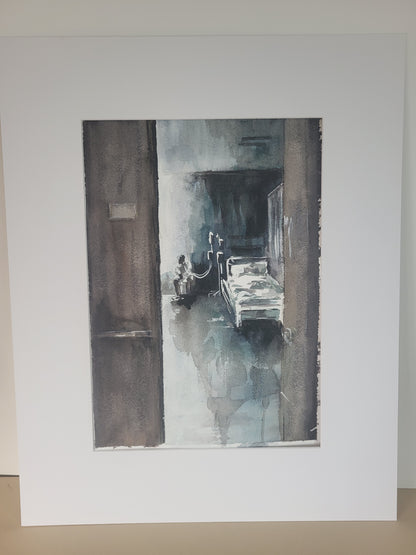 Soledad ingresada. La espera no hace compañía. Original disponible · pieza única.