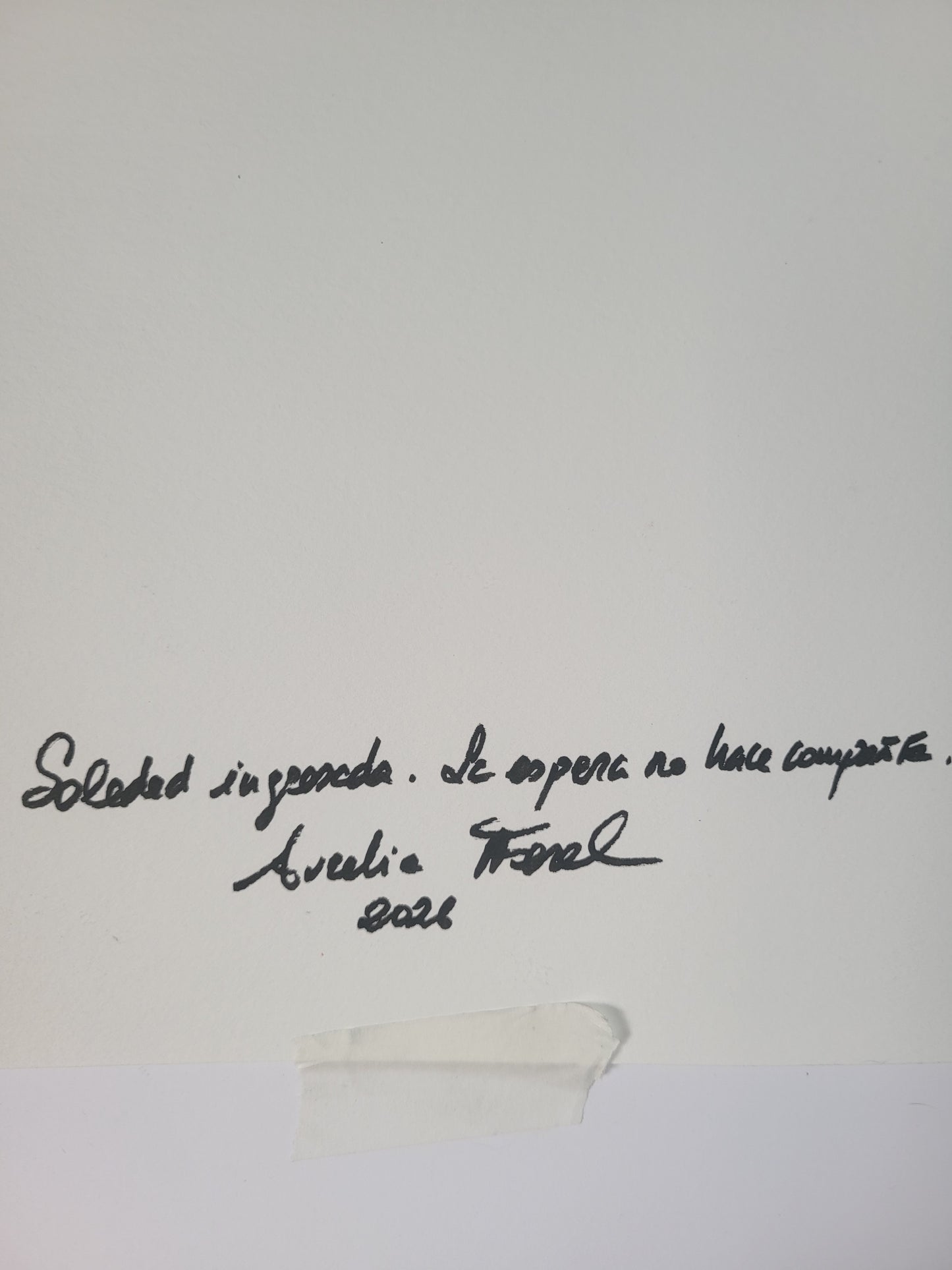 Soledad ingresada. La espera no hace compañía. Original.