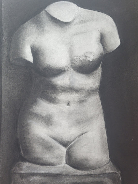 Pareja de torsos escultóricos. Original disponible · pieza única.