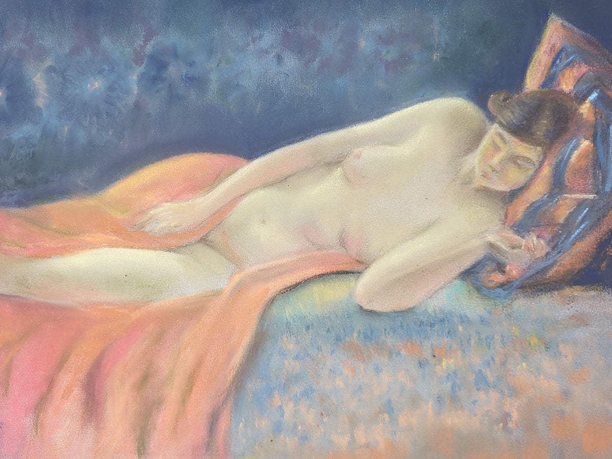 Estudio de mujer desnuda de Theo Van Rysselberghe. Original disponible · pieza única.