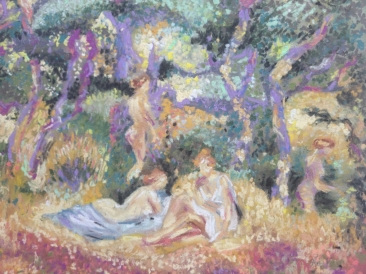 Desnudos en un bosque. Original disponible · pieza única.