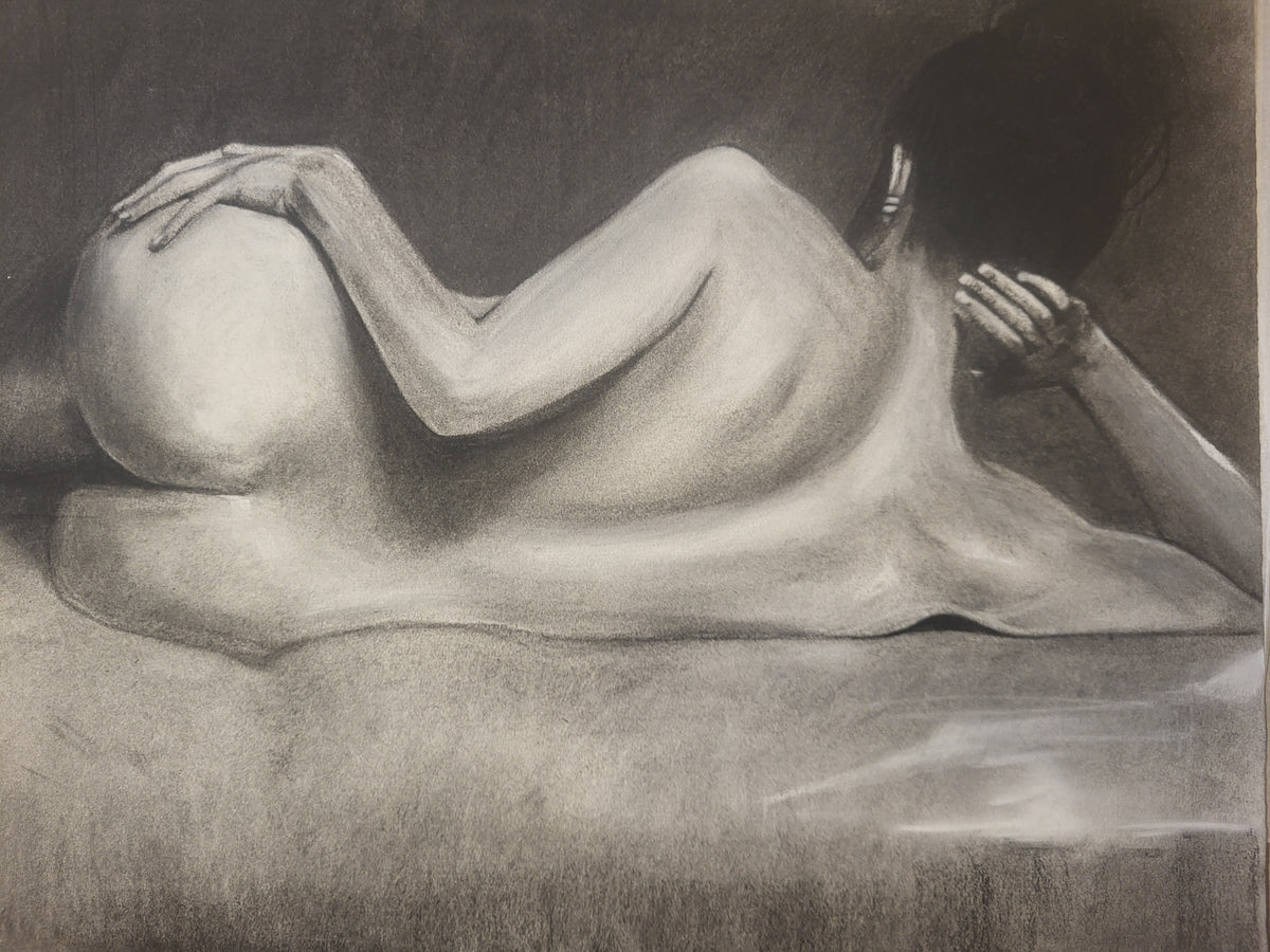 Desnudo femenino de espaldas. Original disponible · pieza única.