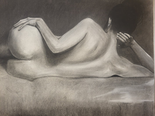 Desnudo femenino de espaldas. Original disponible · pieza única.