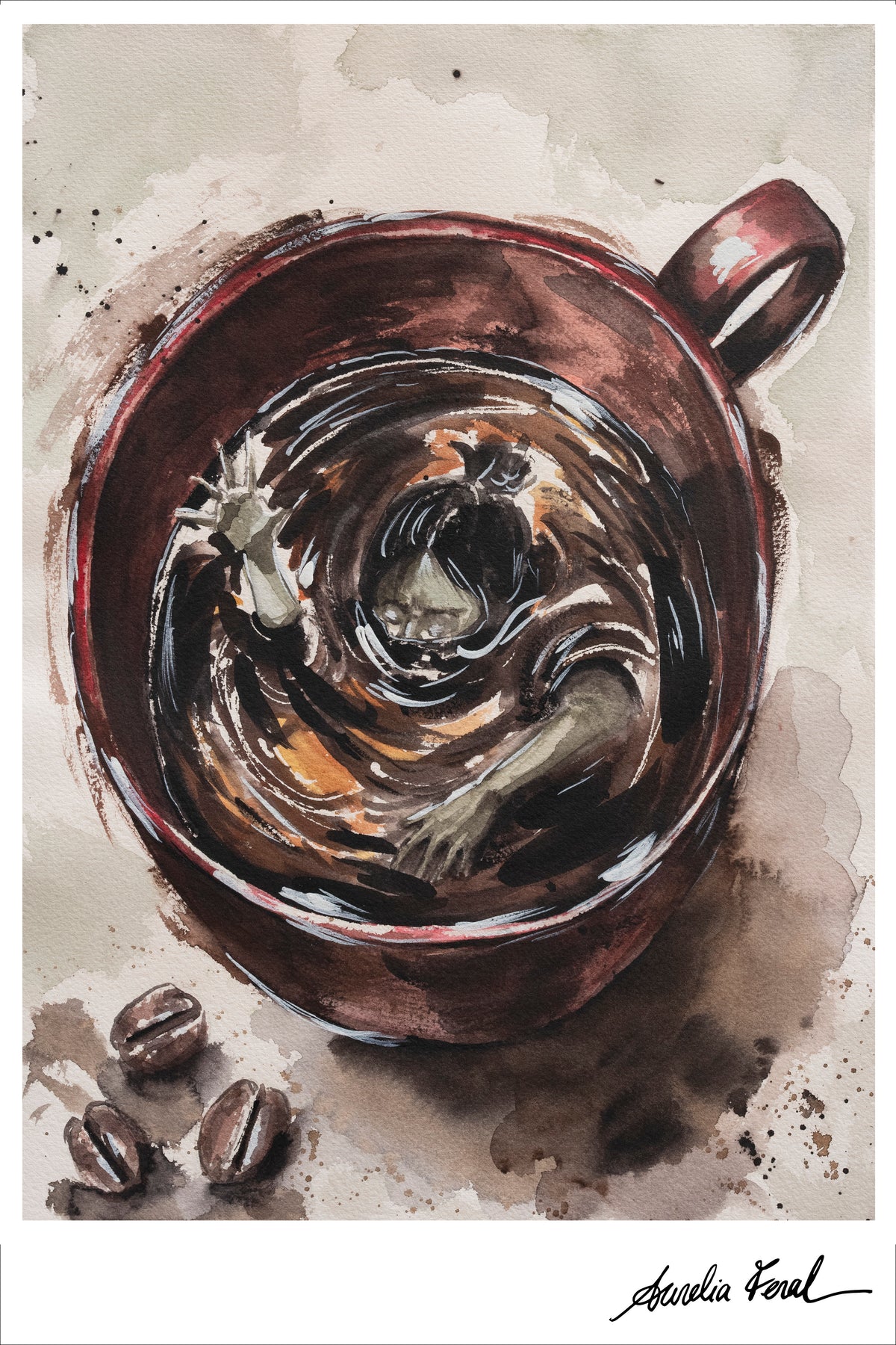 Café. No es por gusto. Es por algo más. Láminas artísticas.