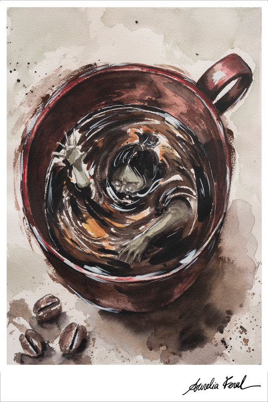 Café. No es por gusto. Es por algo más. Láminas artísticas.