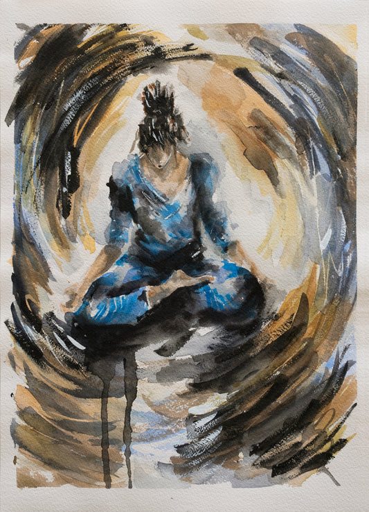 Meditación. No todo se calma. Original disponible · pieza única.