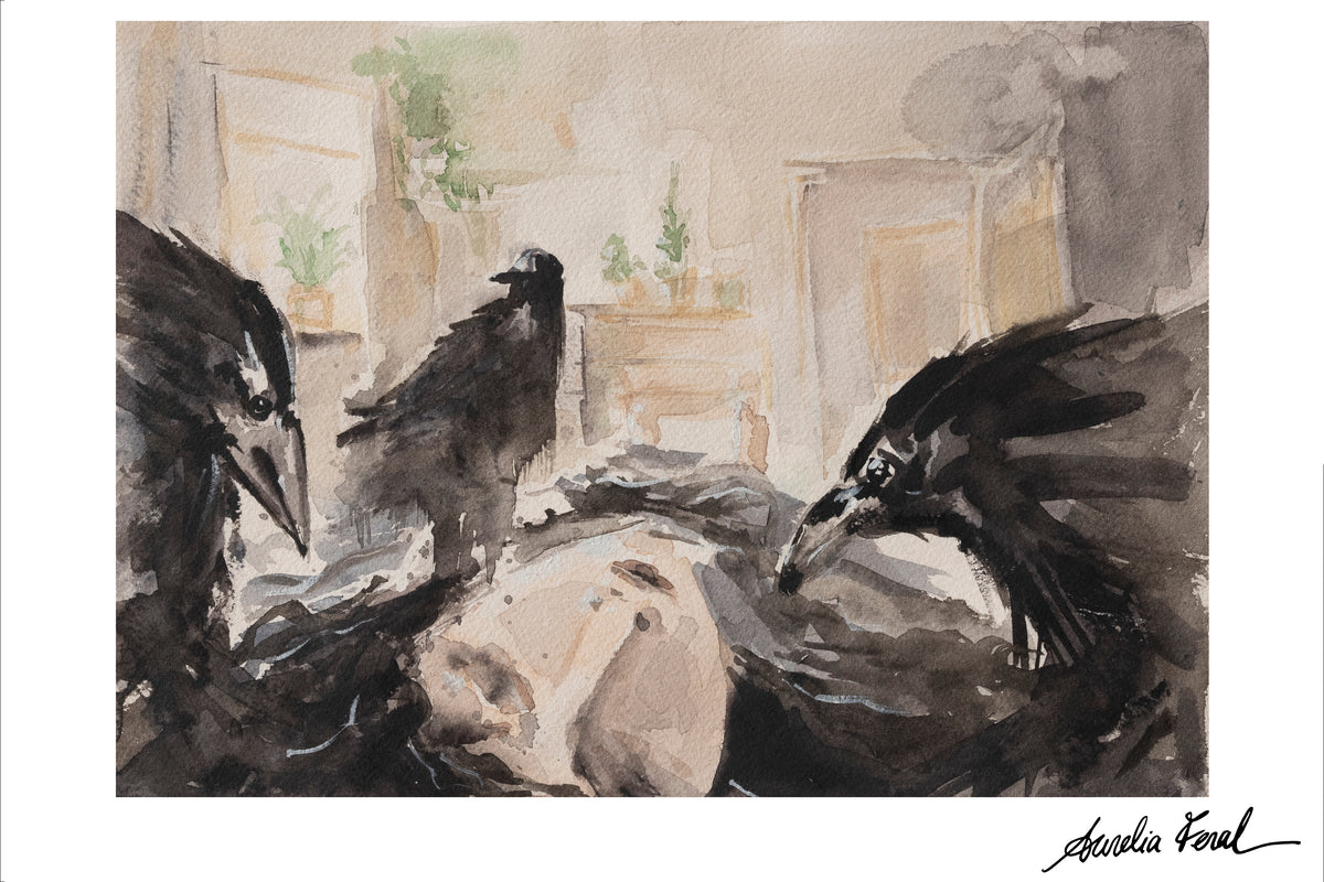 La siesta se alarga. Sentirse a salvo no es estarlo. Láminas artísticas.