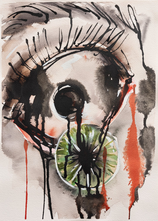 Sin iris. La verdad sigue mirándote. Original disponible · pieza única.