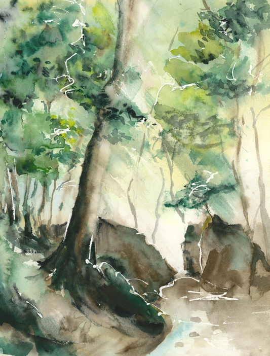 Bosque luminoso. Original disponible · pieza única.