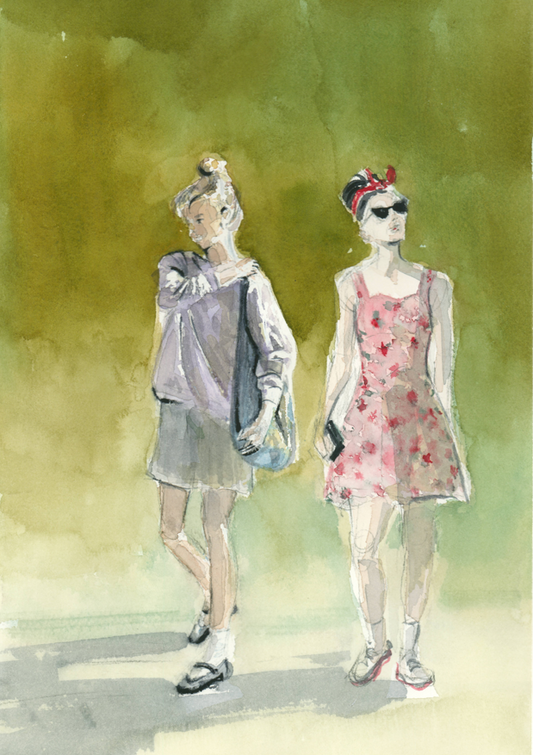 Chicas a la moda. Original disponible · pieza única.