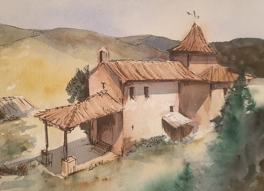 Ermita de la Virgen de los Dolores. Arcos de las Salina. Teruel. Original disponible · pieza única.