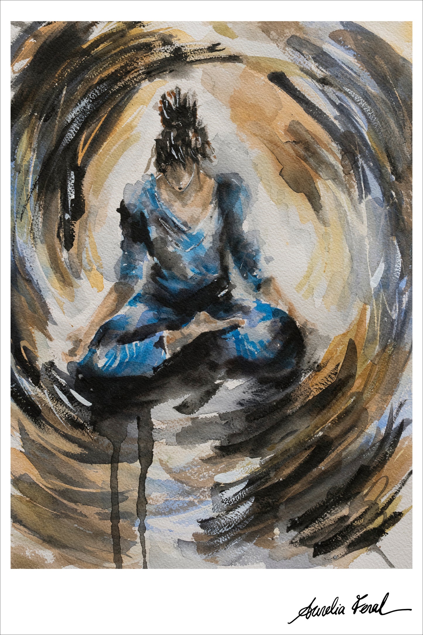 Meditación. No todo se calma. Láminas artísticas.