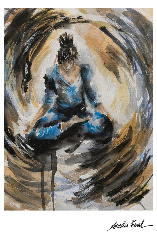 Meditación. No todo se calma. Láminas artísticas.
