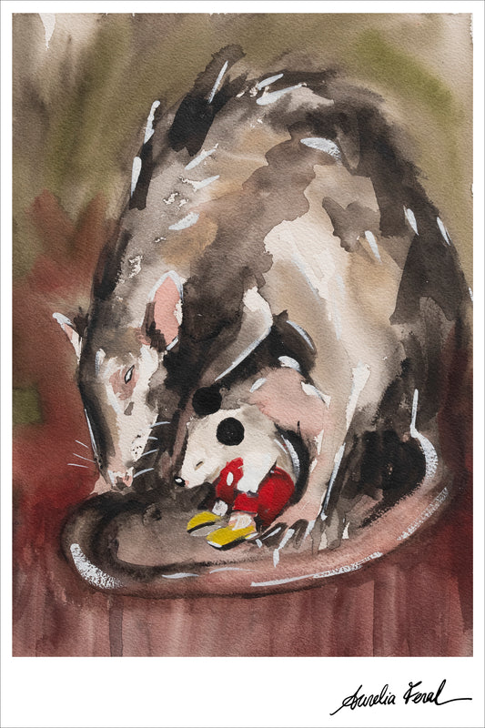 La madre era una rata. Lo adorable puede nacer de lo que nos repugna. Láminas artísticas.