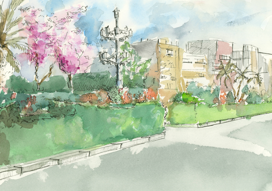 Jardín Viveros Valencia. Original disponible · pieza única.