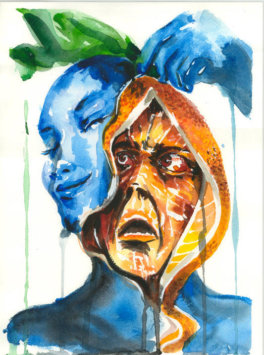 La cáscara sonreía. La pulpa miraba. Original.