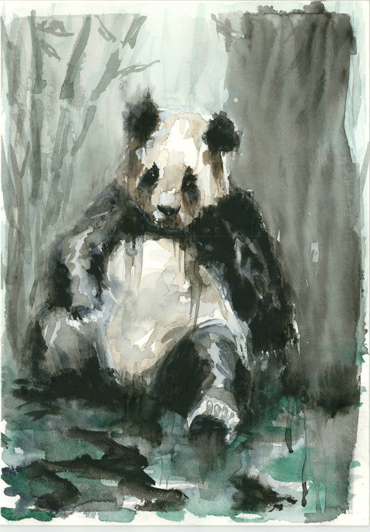 Panda. No empezó hoy. Tampoco termina. Obra vendida. Pieza única.