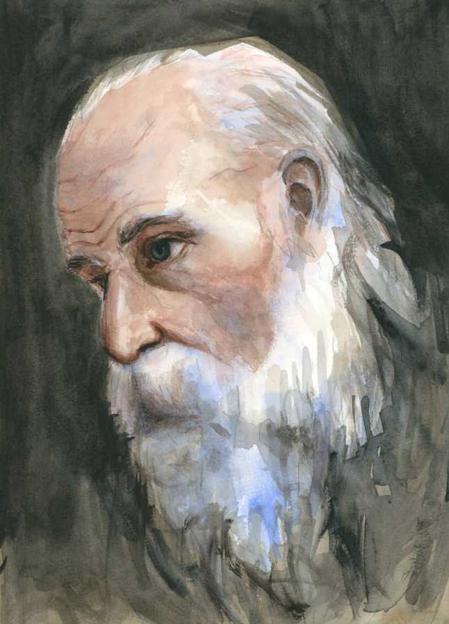 Retrato de anciano con barba. Original
