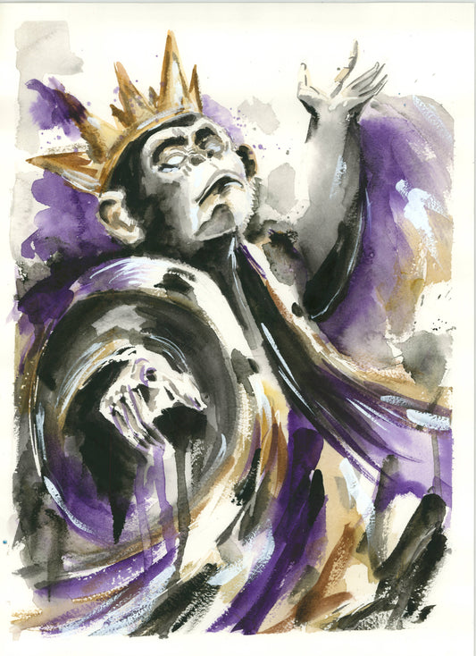 Rey de nada. Está convencido. Eso le basta. Original disponible · pieza única.