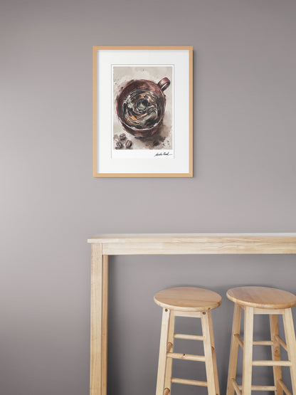Café. No es por gusto. Es por algo más. Láminas artísticas.