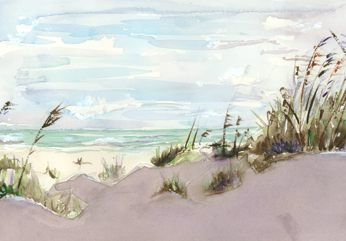 Dunas de playa. Original vendida · pieza única.