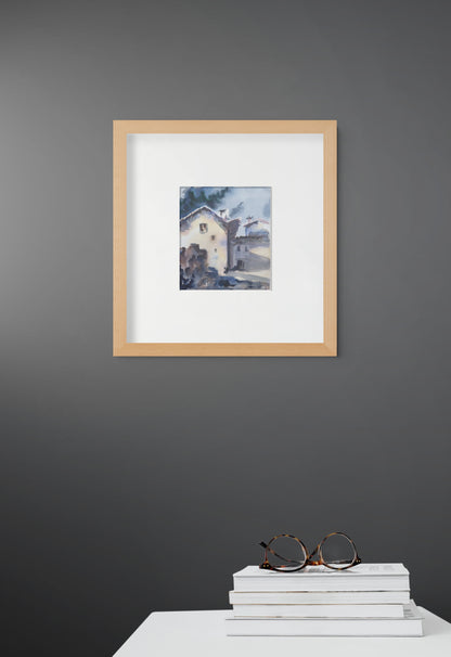 Entre casas y sombras · Original disponible · pieza única.