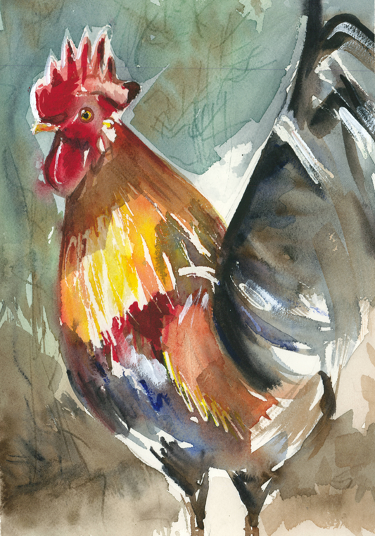 Gallo. Original disponible · pieza única.